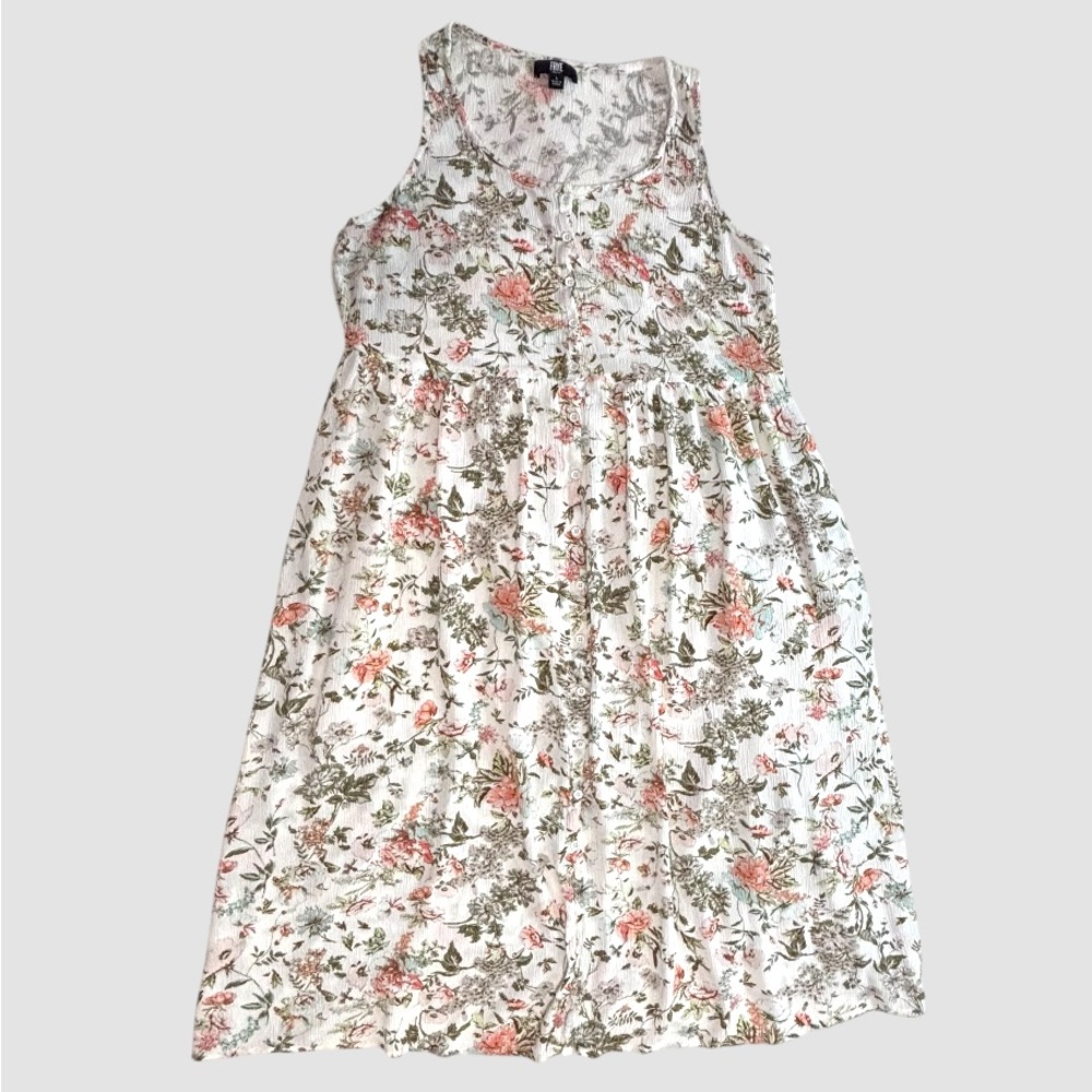 Frye women’s large pastel floral sleeveless midi dress with pockets